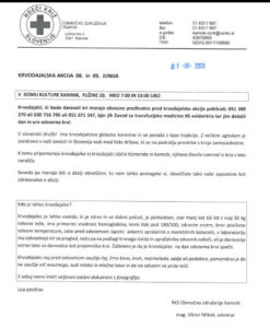 KRVODAJALSKA AKCIJA 8. IN 9. JUNIJA V KAMNIKU